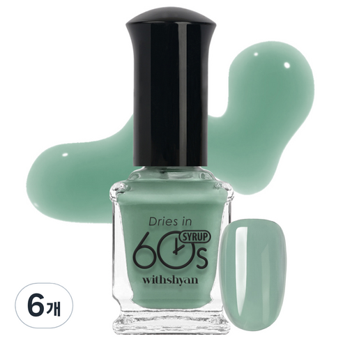 위드샨 60초 매니큐어, M149 클로버시럽, 6개, 9ml