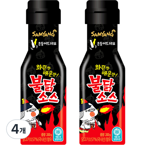 삼양 불닭소스, 200g, 4개