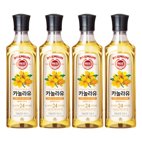 해표 카놀라유, 500ml, 6개