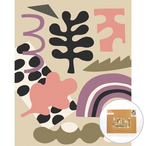 아트조이 물감 2배 DIY 명화그리기 40 x 50 cm, 미드 센추리 네이처 B, 1개