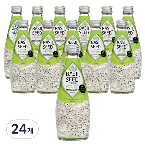 웰 바질시드 드링크 백포도향, 290ml, 24개