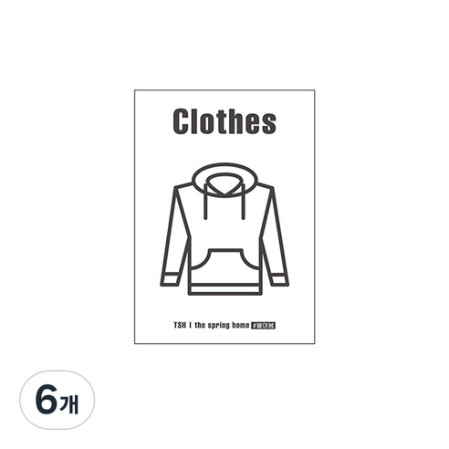 더스프링홈 붙여봄 실내 벽지 본품 Clothes, 6개