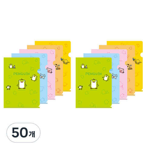 유니크 L홀더 화일 A4 캐릭터, 랜덤발송, 50개
