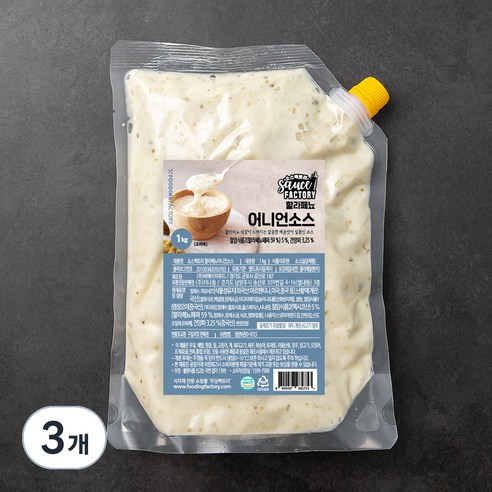 푸딩팩토리 할라페뇨 어니언 소스, 1kg, 3개