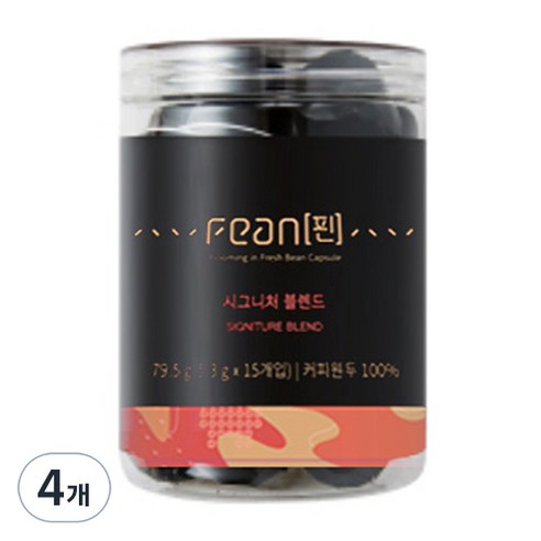 흥국에프엔비 핀 시그니처 블렌드 캡슐커피, 5.3g, 15개입, 4개