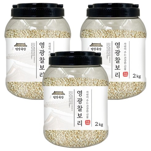 건강곡간 영광 찰보리, 2kg, 3개