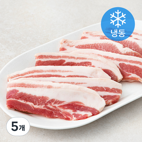 굿미트찹 스페인산 삼겹살 구이용 (냉동), 1kg, 5개