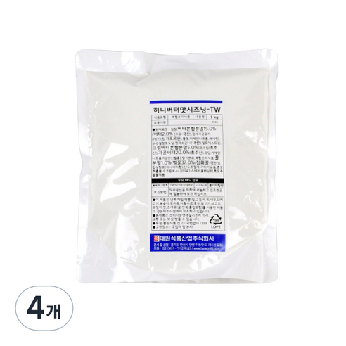 태원식품 허니버터맛 시즈닝 TW, 1kg, 4개