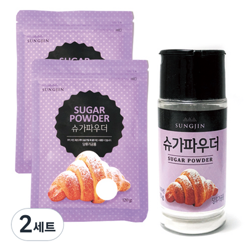 성진 슈가파우더 용기형 90g + 슈가파우더 지퍼형 120g 2p, 330g, 2세트