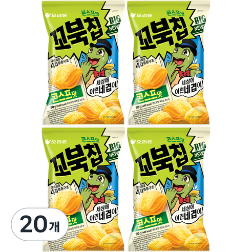꼬북칩 콘스프맛, 80g, 20개