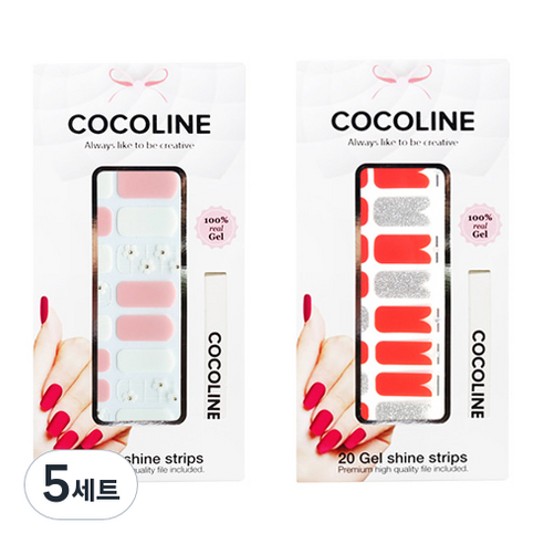 코코라인 붙이는 젤네일 스트립, COCO No 130, COCO No 134, 5세트