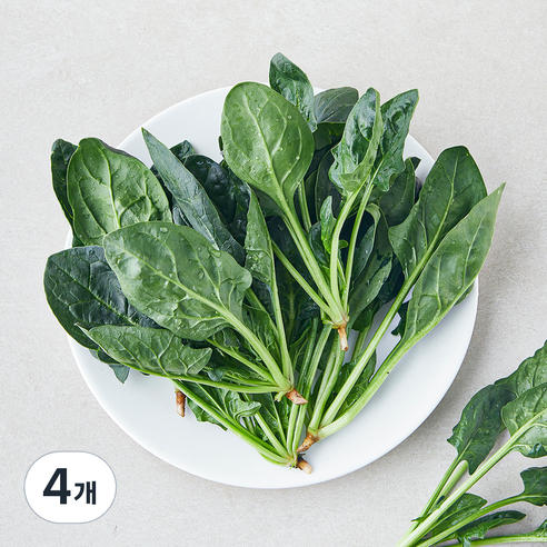 친환경 인증 베이비 시금치, 100g, 4개