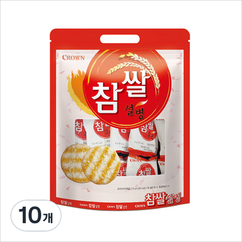 크라운 참쌀설병, 270g, 10개