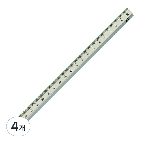 롭다 아크릴스틱자 20cm, Sage Green, 4개