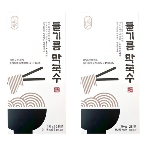 고메공방 들기름 막국수, 286g, 2개
