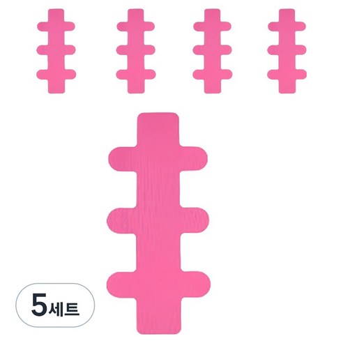 스포츠 테이핑 발꿈치 다리 근육패치 핑크, 5세트, 5개입