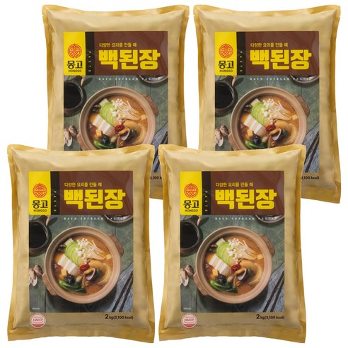 몽고식품 백된장, 2kg, 4개