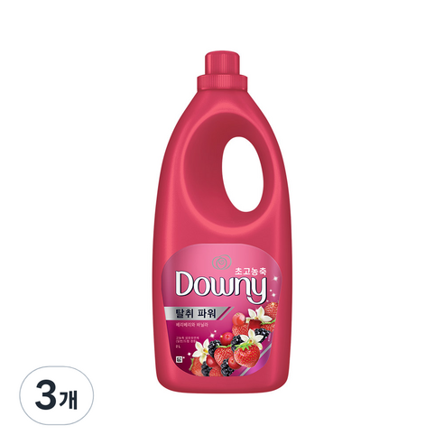 다우니 초고농축 섬유유연제 베리베리와 바닐라 본품, 2L, 3개