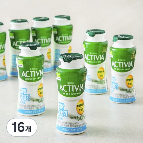 액티비아 병 화이트 플레인, 130ml, 8개입, 2개
