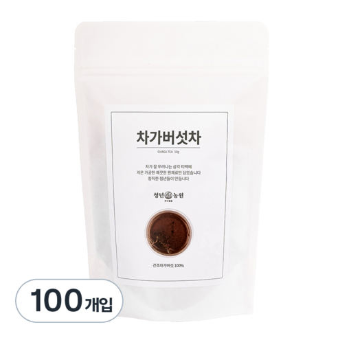 청년농원 저온가공 차가버섯차 삼각티백 입, 1g, 50개입, 2개