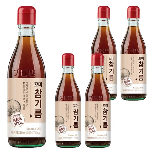 꼬마 참기름, 350ml, 5개