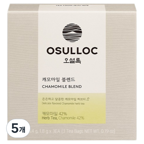 오설록 캐모마일 블렌드, 1.8g, 3개입, 5개