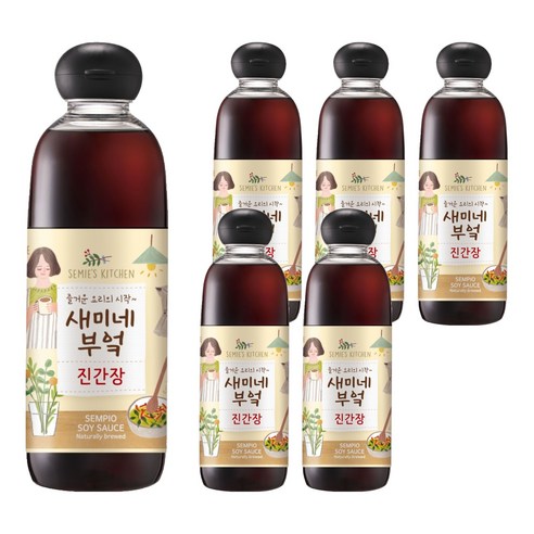 새미네부엌 진간장, 830ml, 6개