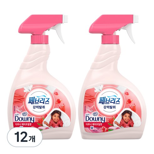 페브리즈 섬유탈취제 다우니 에이프릴향 본품, 900ml, 12개
