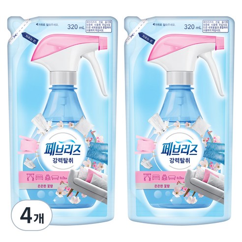 페브리즈 은은한향 섬유탈취제 리필, 320ml, 4개