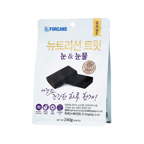 포켄스 뉴트리션 트릿 눈 & 눈물 강아지 영양제, 눈+눈물, 1개