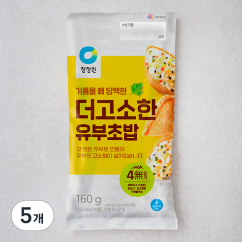 대상 종가집 더 고소한 유부초밥, 160g, 5개