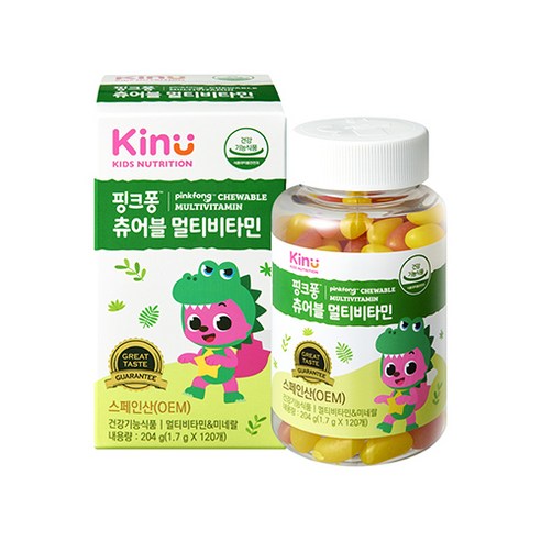 핑크퐁 츄어블 멀티비타민 204g