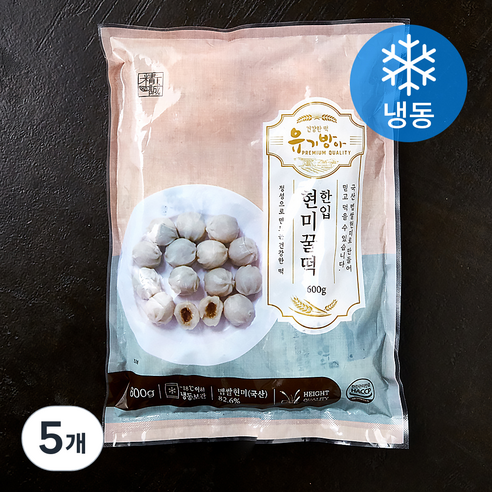 유기방아 한입 현미꿀떡 (냉동), 600g, 5개