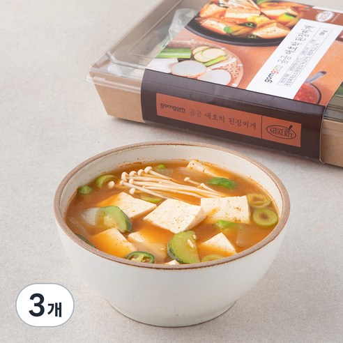 곰곰 애호박 된장찌개 밀키트, 700g, 3개