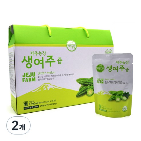 제주농장 생 여주즙, 2.4L, 2개