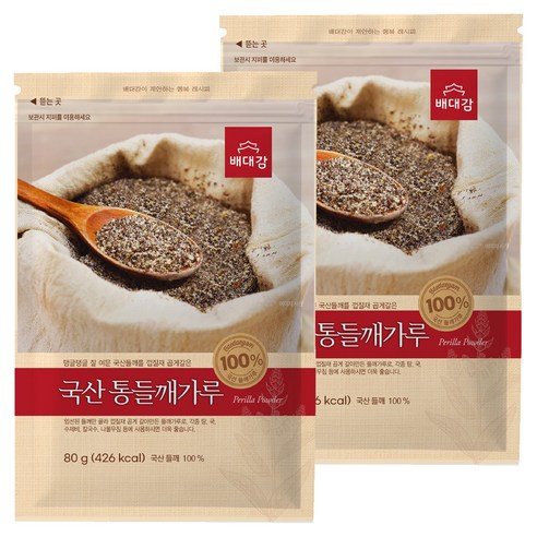 배대감 국산 통 들깨가루, 80g, 2개