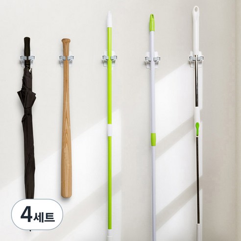 코맨드 쓰리엠 막대걸레 훅 3p + 테이프 6p, 혼합색상, 4세트