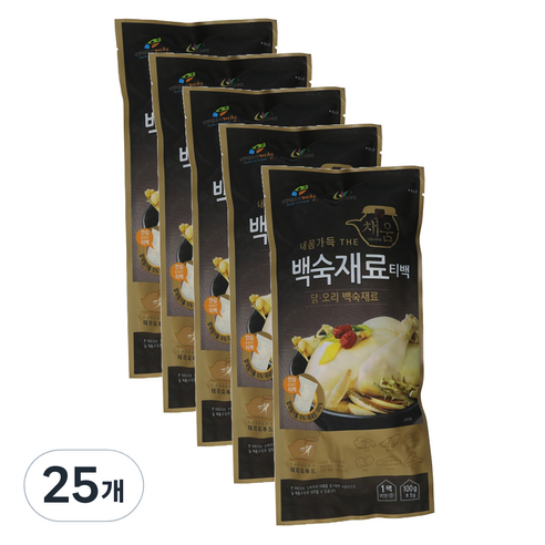 한국감초영농조합법인 내몸가득 THE채움 백숙재료 티백, 25개, 100g