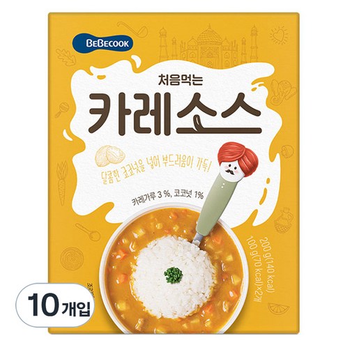 베베쿡 처음먹는 카레소스, 100g, 10개입