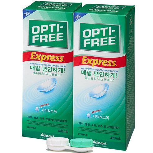 옵티프리 익스프레스 렌즈세정액, 470ml, 2개