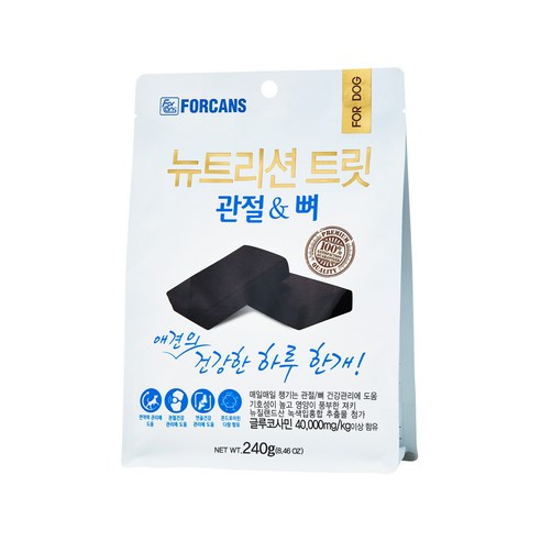 포켄스 강아지 뉴트리션 트릿 영양제, 240g, 뼈/관절강화, 1개