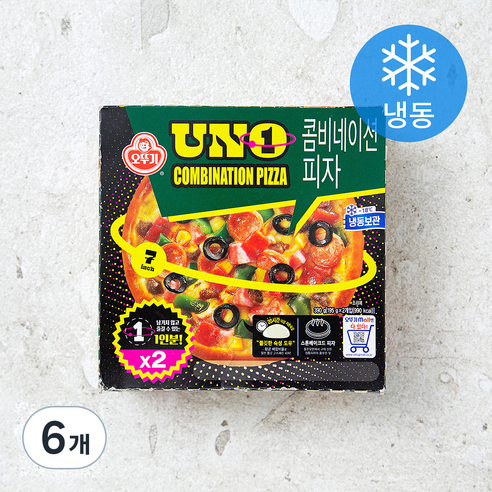 오뚜기 콤비네이션 피자 UNO (냉동), 195g, 2개입, 6개