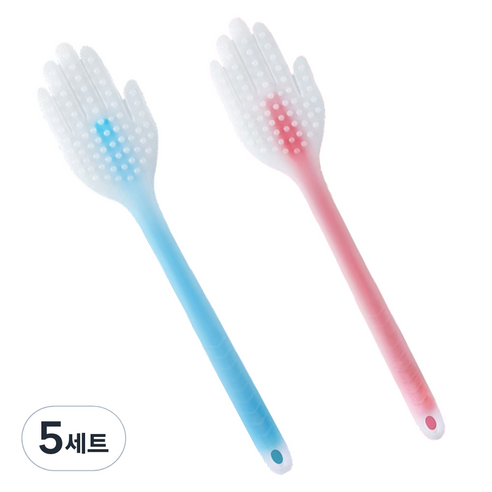 리벨유 팡팡팡 시원한 손가락 안마기 2종 세트, 블루, 핑크, 5세트
