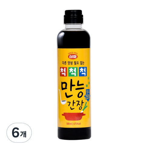 삼화식품 척척척 만능간장, 500ml, 6개