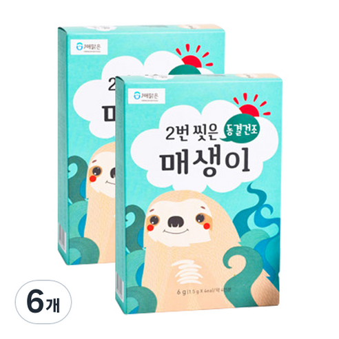 해맑은번영 바다모음 2번씻은 매생이 1.5g x 4p, 6개, 6g