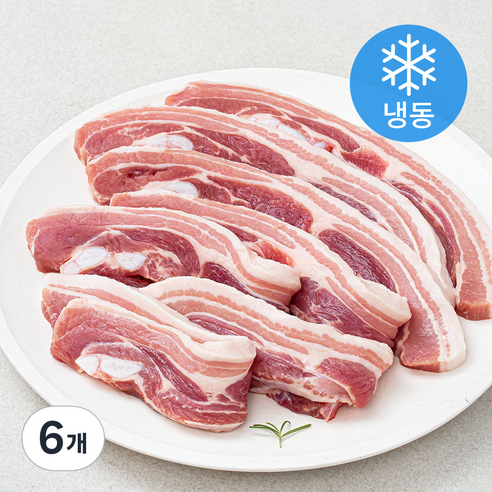 데일리이츠 MAUM 오스트리아산 삼겹살 구이용 12mm (냉동), 1kg, 6개