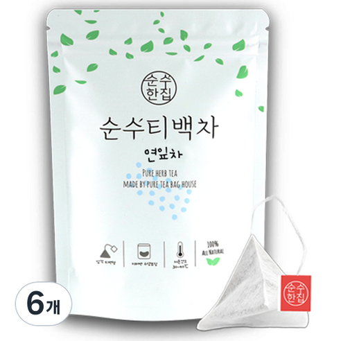 순수한집 연잎차 티백, 1g, 10개입, 6개