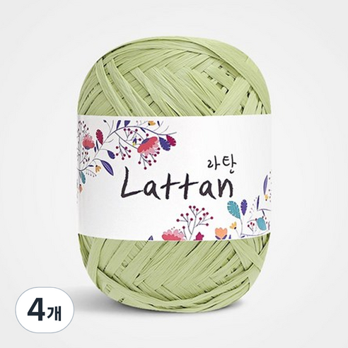 yarna 라탄 라피아 뜨개실 40g, 48번 무광, 4개