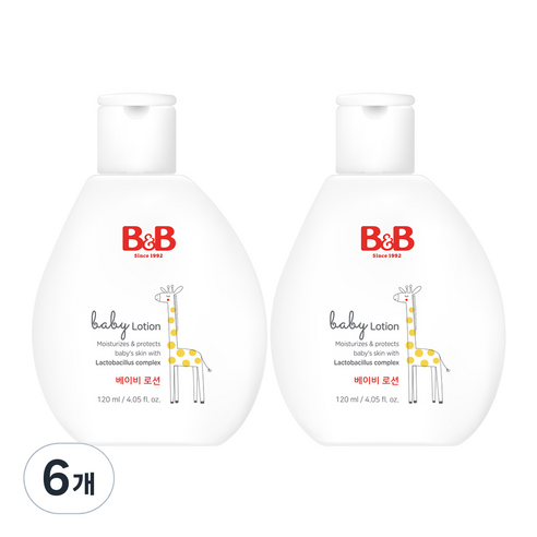 비앤비 베이비로션, 120ml, 6개