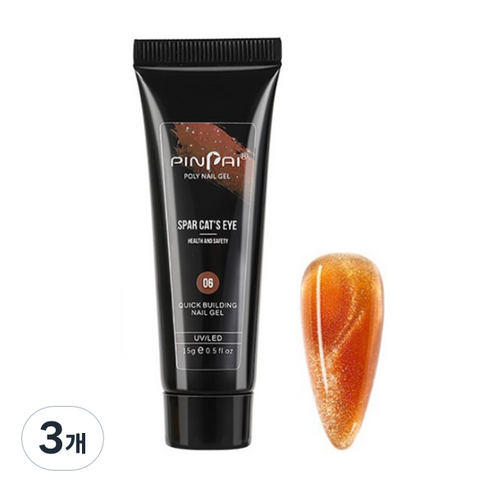 고고블랑 네일연장 자석 마그네틱 폴리젤 15ml, 06, 3개